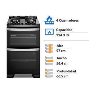 Cocina A Gas Electrolux F4edb 4 Quemadores