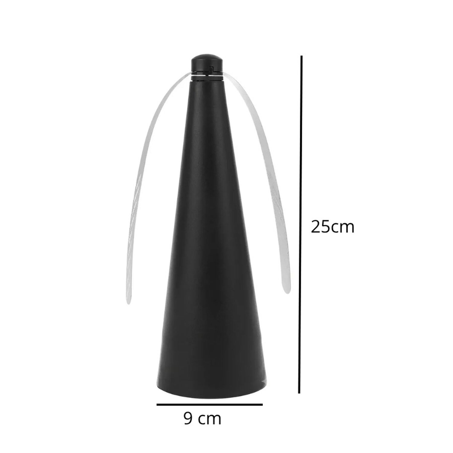 Repelente De Moscas Para Mesa Port&aacute;til A Pilas Aspas Flexibles Negro image number 4.0