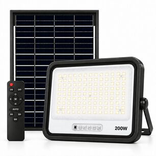 Proyector Led 200w Ip68 Con Panel Solar Independiente + Cable 5mt
