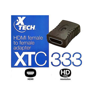 Adaptador Copla Union Hdmi H-h 1080p X-tech Xtc-333