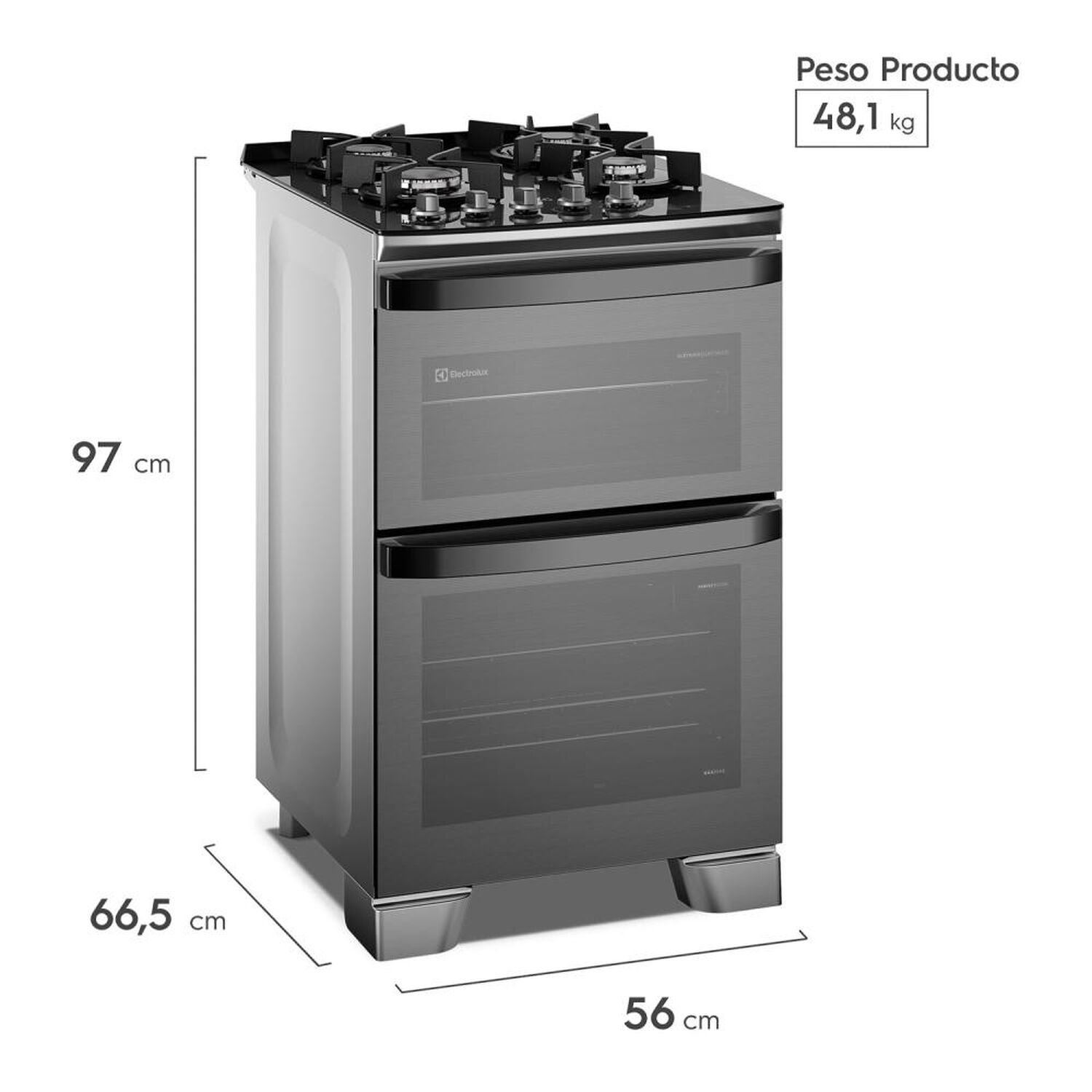 Cocina A Gas Electrolux F4ead 4 Quemadores image number 2.0