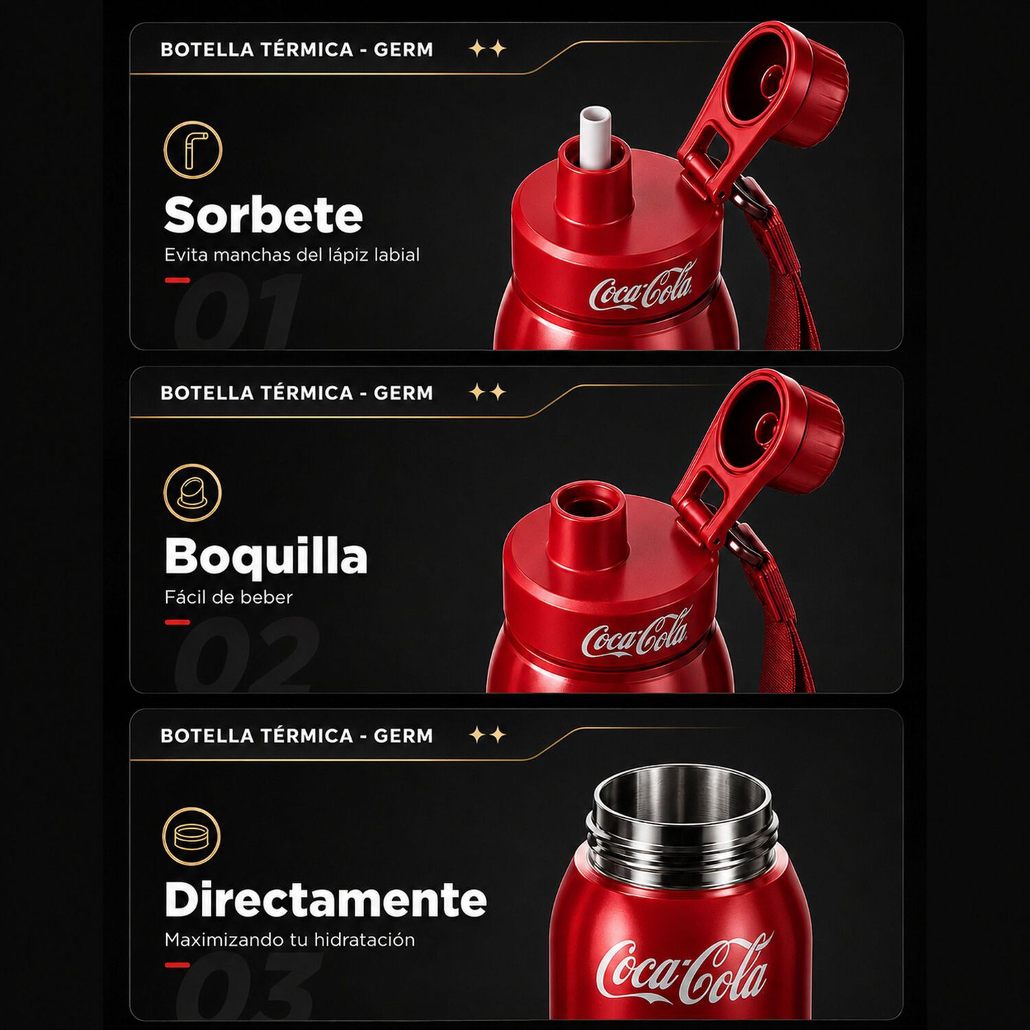Termo Inoxidable Germ Coca-cola 580 Ml Red Clasic Edition image number 6.0