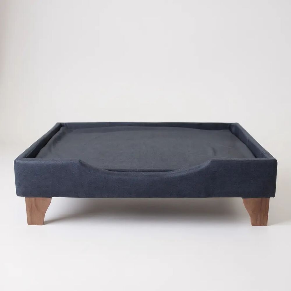 Cama De Mascotas - Talla S (55x40 Cm) / Patas De Madera 11 Cm (negro) image number 2.0