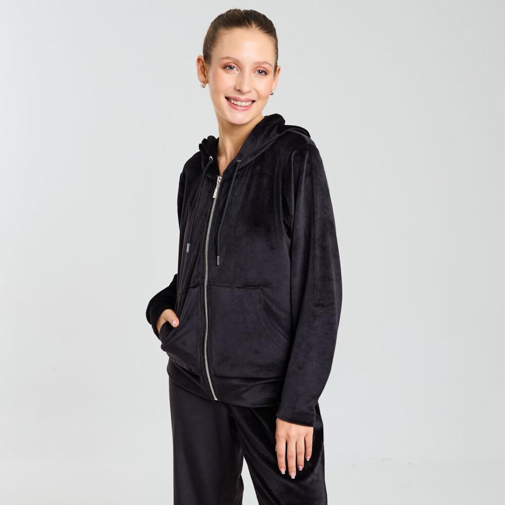 Polerón Deportivo Full Zipper Cuello Redondo Con Capucha Mujer Wetland image number 0.0