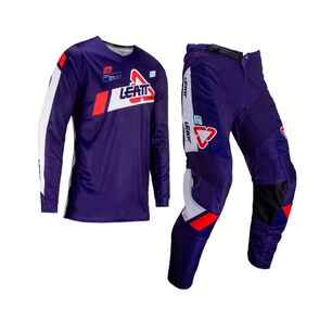 Kit Leatt Moto 3.5 Jersey Con Pantal&oacute;n Royal