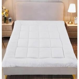 Cubrecolchon Acolchado 1.5 Plazas Blanco