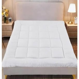Cubrecolchon Acolchado 1.5 Plazas Blanco