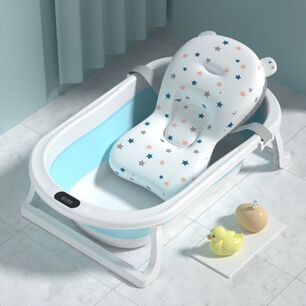 Ba&ntilde;era Celeste Plegable Beb&eacute; + Malla + Term&oacute;metro - Jagima