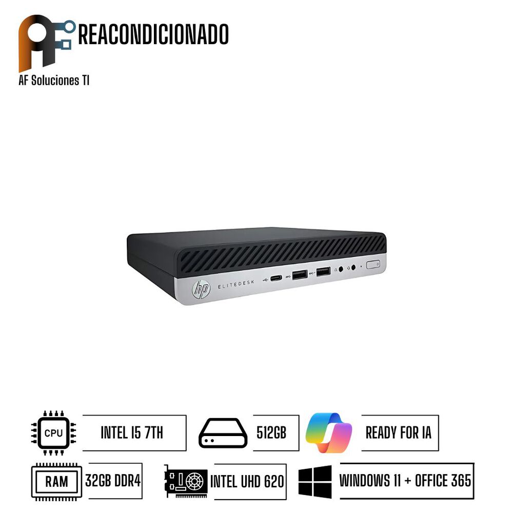 Computador Hp 800 G3 Mini Power Windows 11 - Office365 Reacondicionado image number 1.0