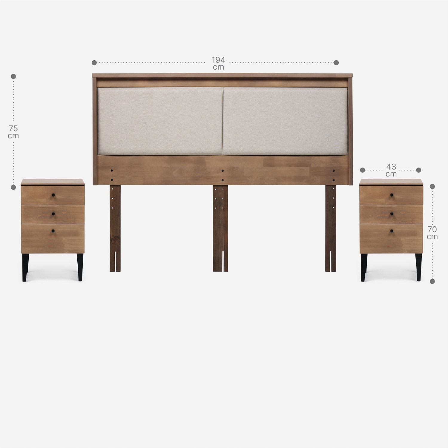 Set De Maderas Rosen Paul Madera / 2 Plazas image number 3.0