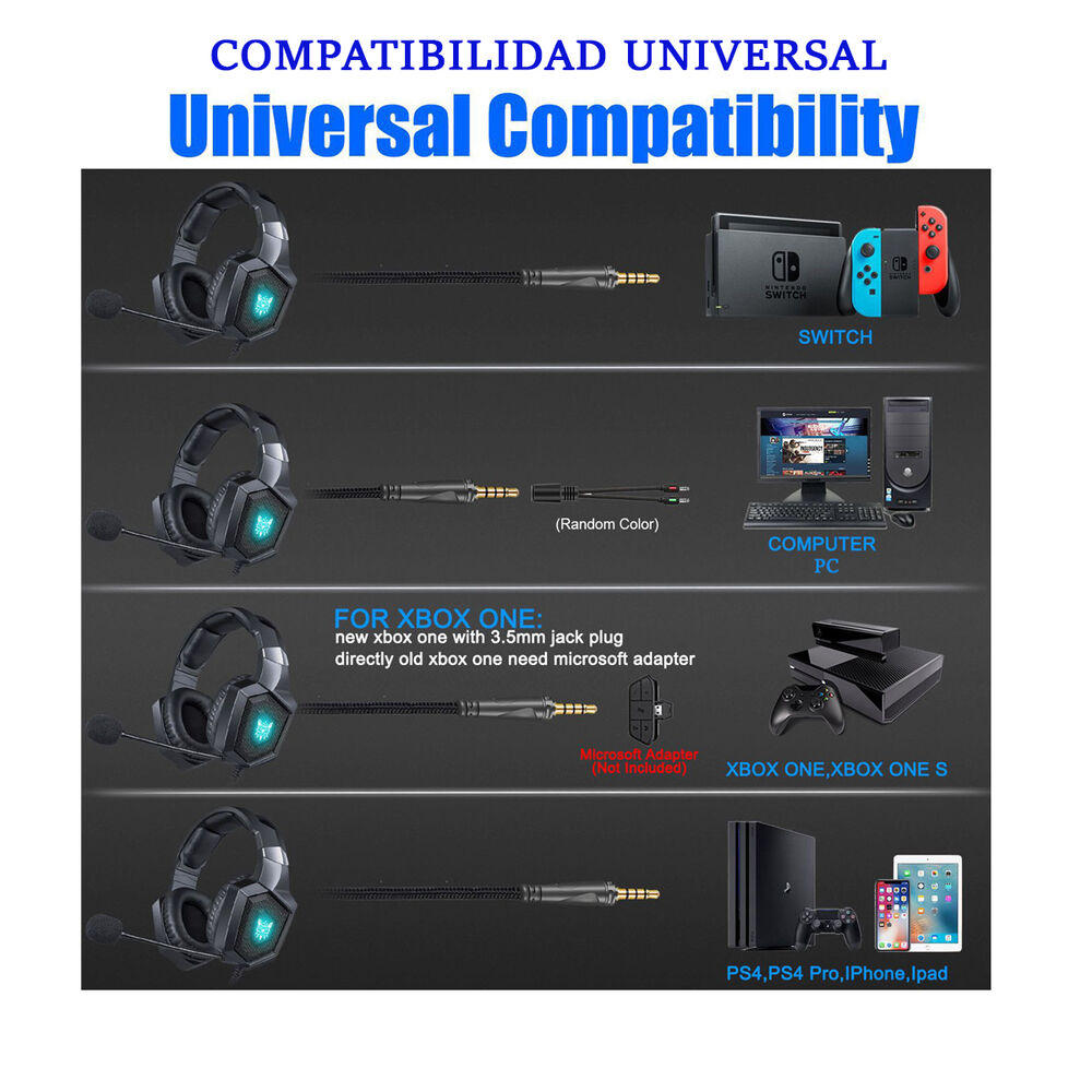 Audífonos Headset Gamer Premium Onikuma K8 Ps4/xbox/pc image number 6.0