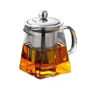 Tetera Infusora De Te Vidrio Cuadrado Piramide 550ml Infusiones