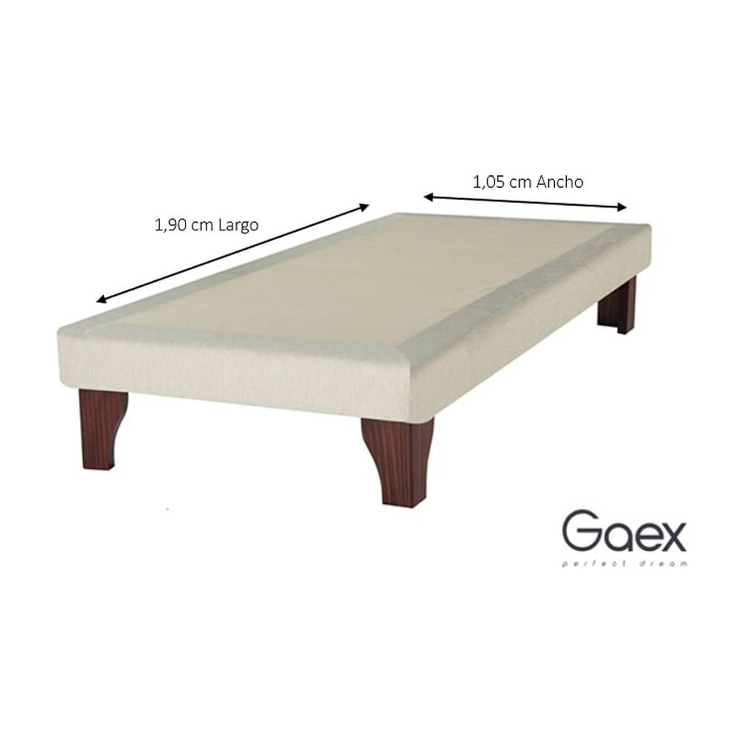 Cama Europea 1.5 Plaza 190 Respaldo Ginebra image number 2.0