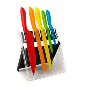 Set De Cuchillos + Atril Casaideal / 6 Piezas