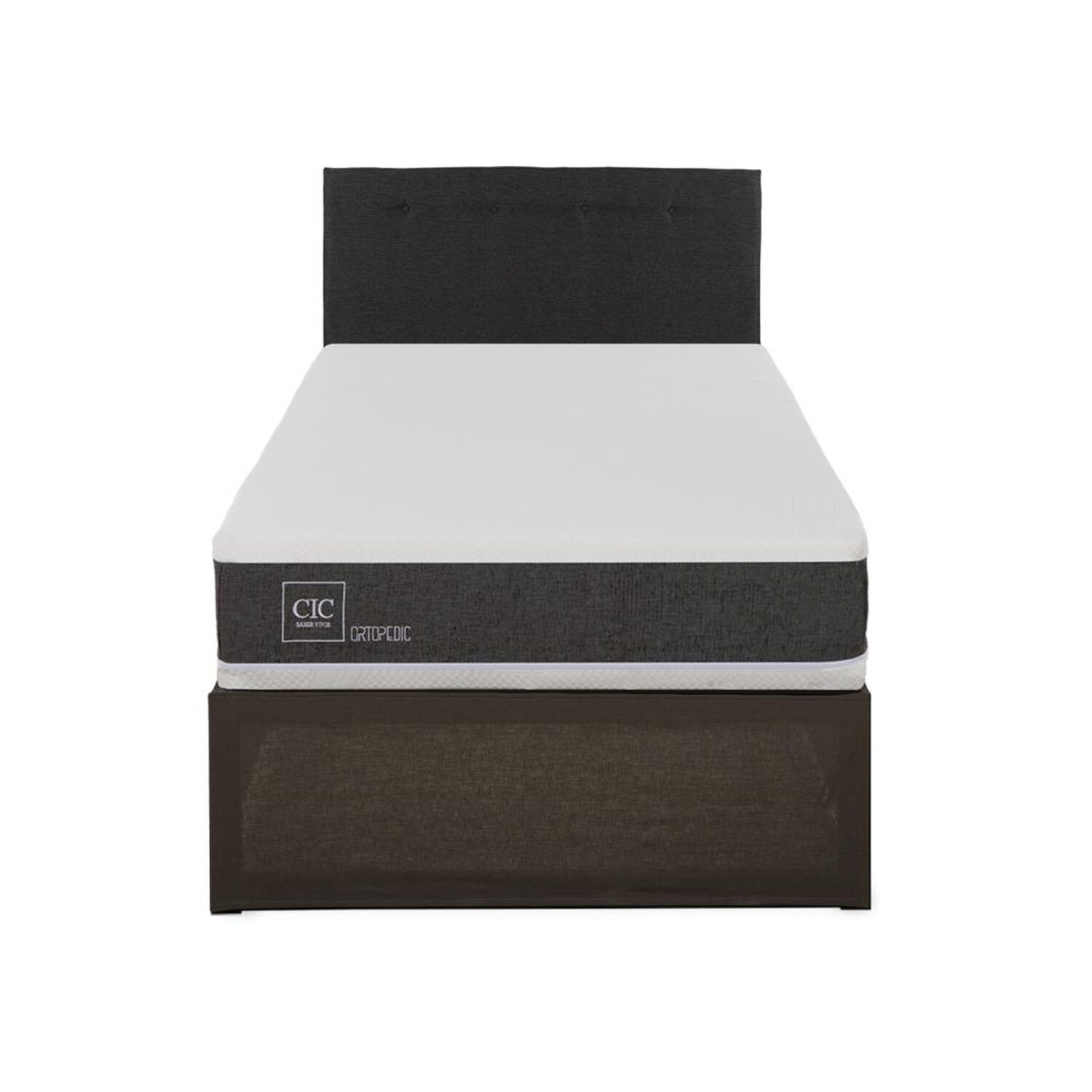 Cama Met&aacute;lica Cic Iron Smart Ortopedic / 1.5 Plazas / Base Normal image number 0.0