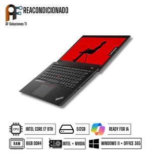 Notebook Lenovo Thinkpad T490 (i7 8th-16gb-512gb-nvidia 2gb)(win11-office365)rea