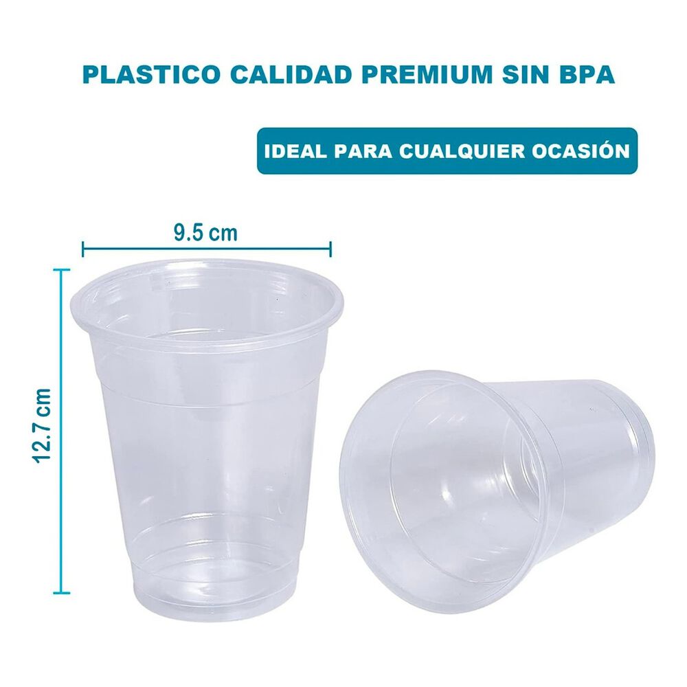 Vasos Plásticos Transparentes 500ml Paquete 50 Unidades image number 2.0