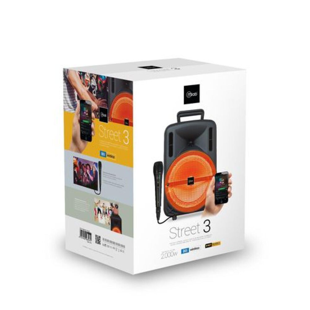 Parlante Bluetooth Karaoke 2000w Usb Negro Street3 image number 3.0