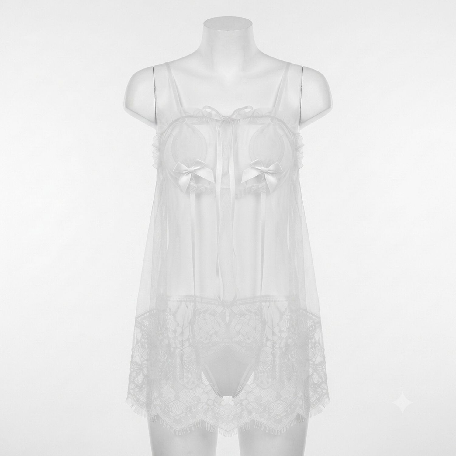 Lencer&iacute;a Vestido Sexy Transparente Para Dormir Babydolls image number 4.0