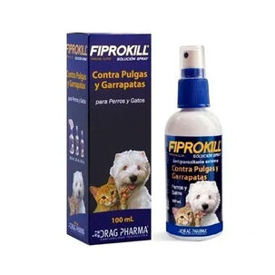 Fiprokill Spray Anti Pulgas/garrapatas 100 Ml Gatos Y Perros