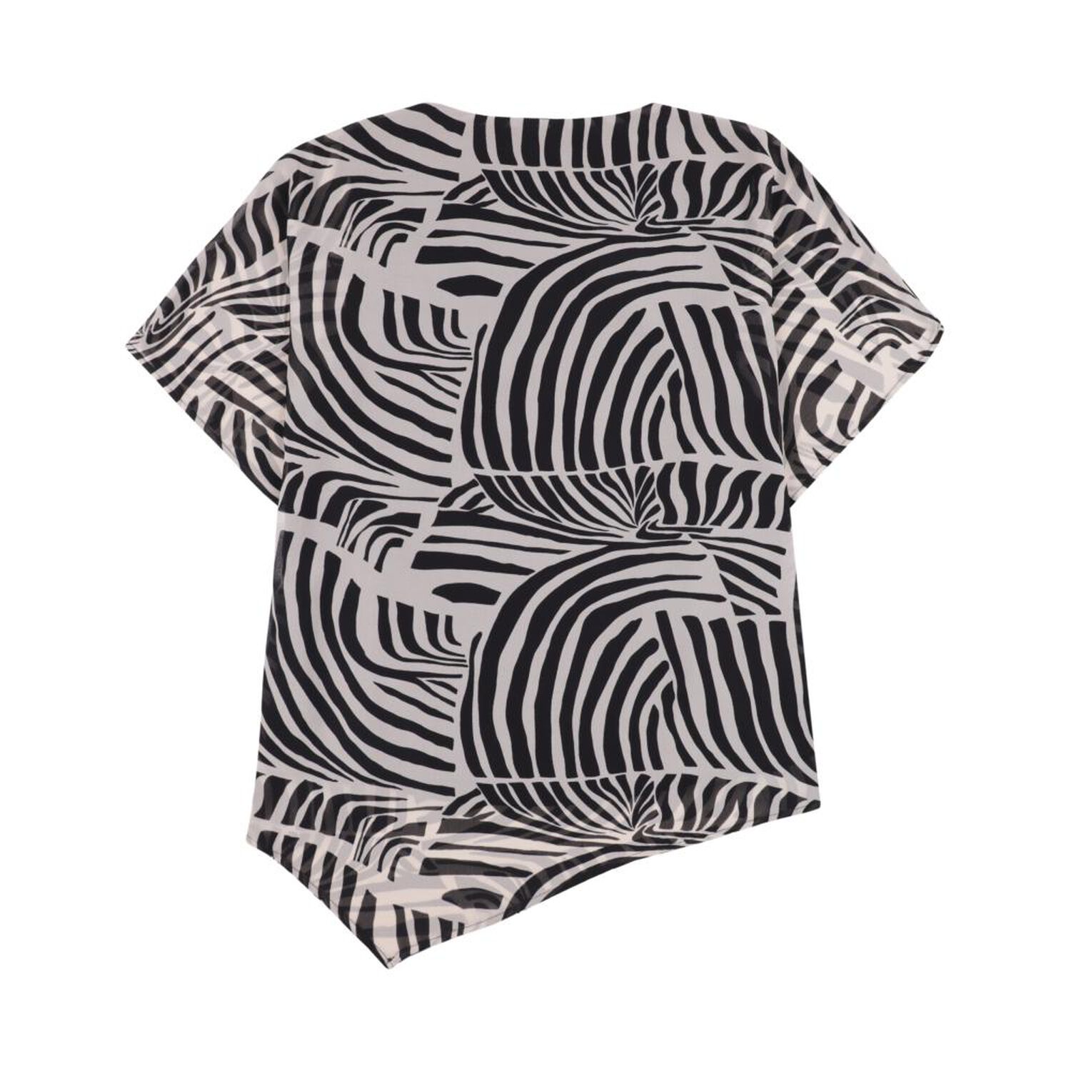 Blusa Print Tipo T&uacute;nica Manga Corta Cuello V Mujer Lesage image number 1.0