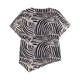 Blusa Print Tipo T&uacute;nica Manga Corta Cuello V Mujer Lesage