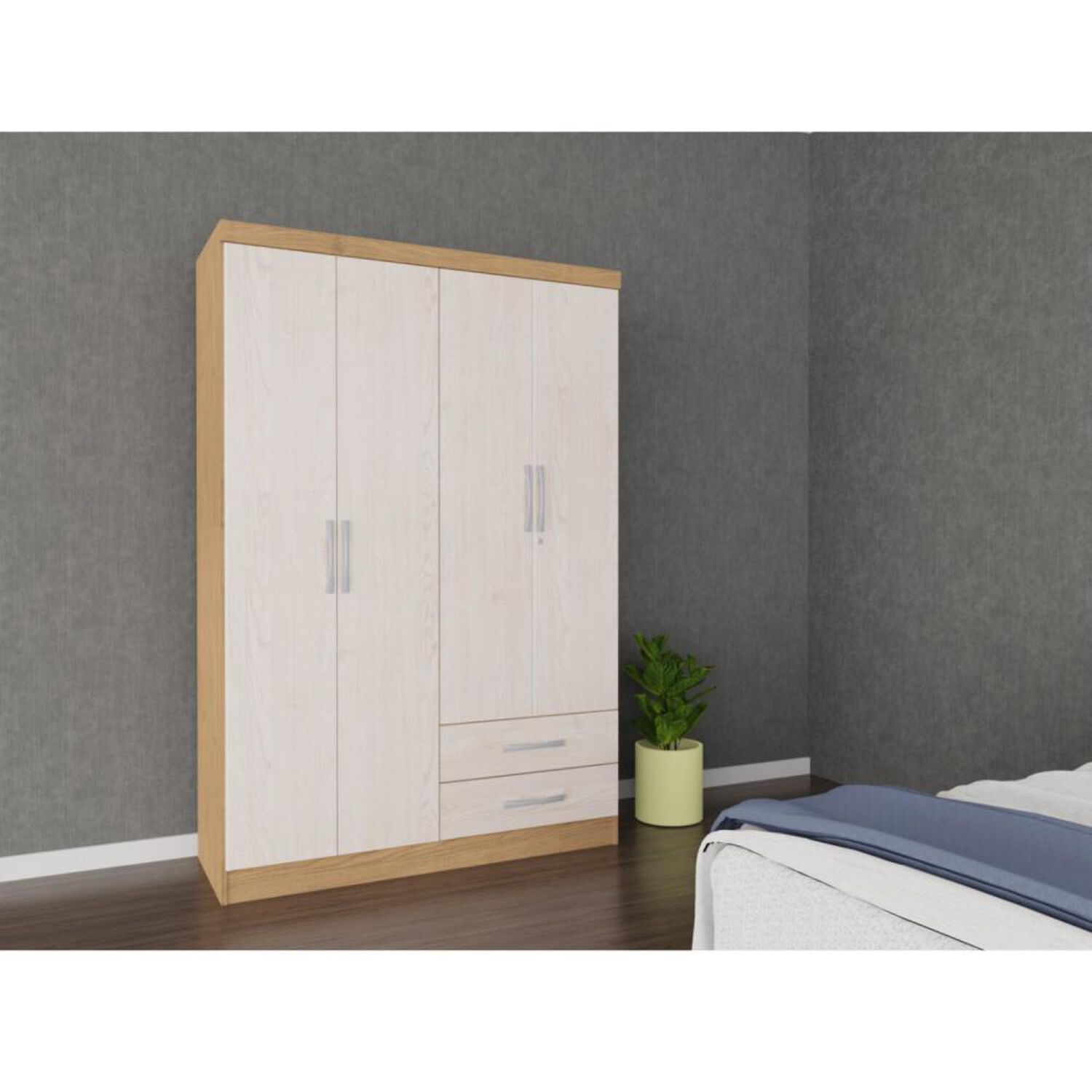 Cl&oacute;set Casa Ideal S444 / 4 Puertas / 2 Cajones image number 4.0