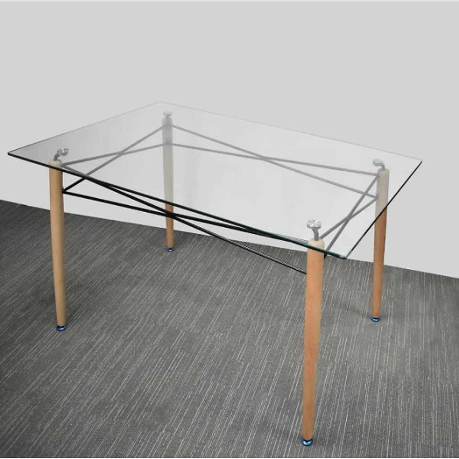 Mesa Charles Eames Rectangular De Vidrio 140x90x75 image number 1.0