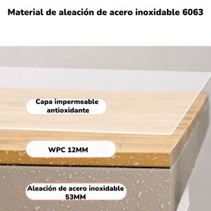 Juego De Comedor Exteriores 180cm Y 6 Sillas Impermeables