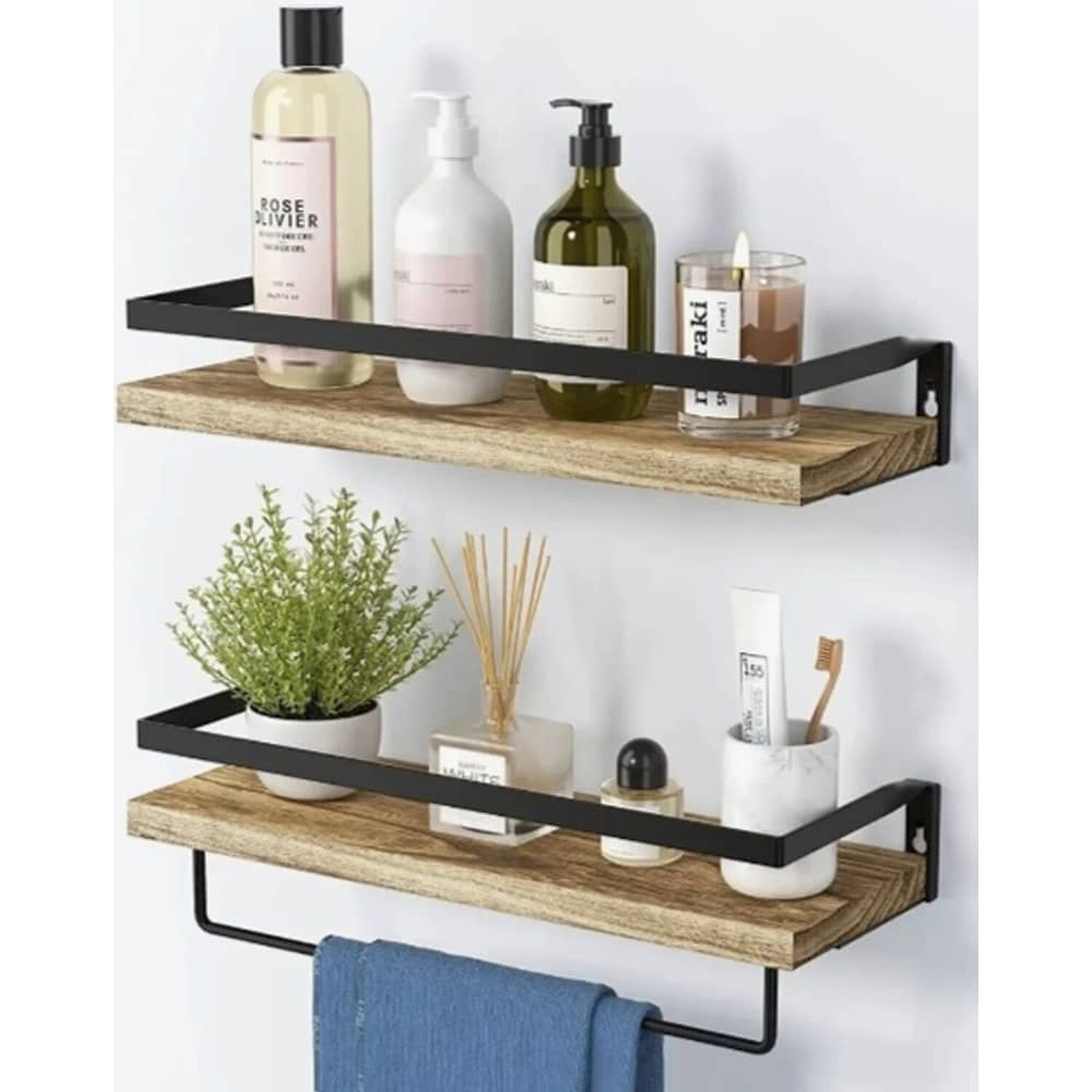 Repisas Flotantes Kit X2 Madera Oscura image number 3.0