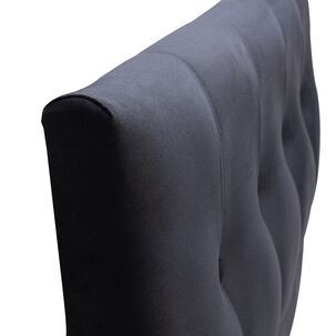 Respaldo Sevilla Con Patas Felpa 1,5 Plazas Negro