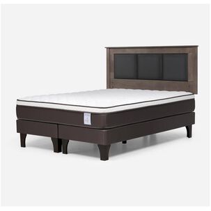 Cama Europea Rosen New Style 4 Plus / King / Base Dividida  + Respaldo Rachel Gris