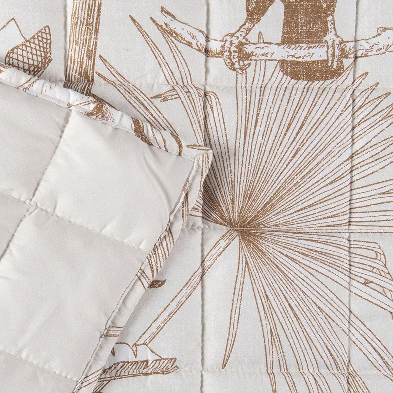 Quilt Est Birds King Camel image number 2.0