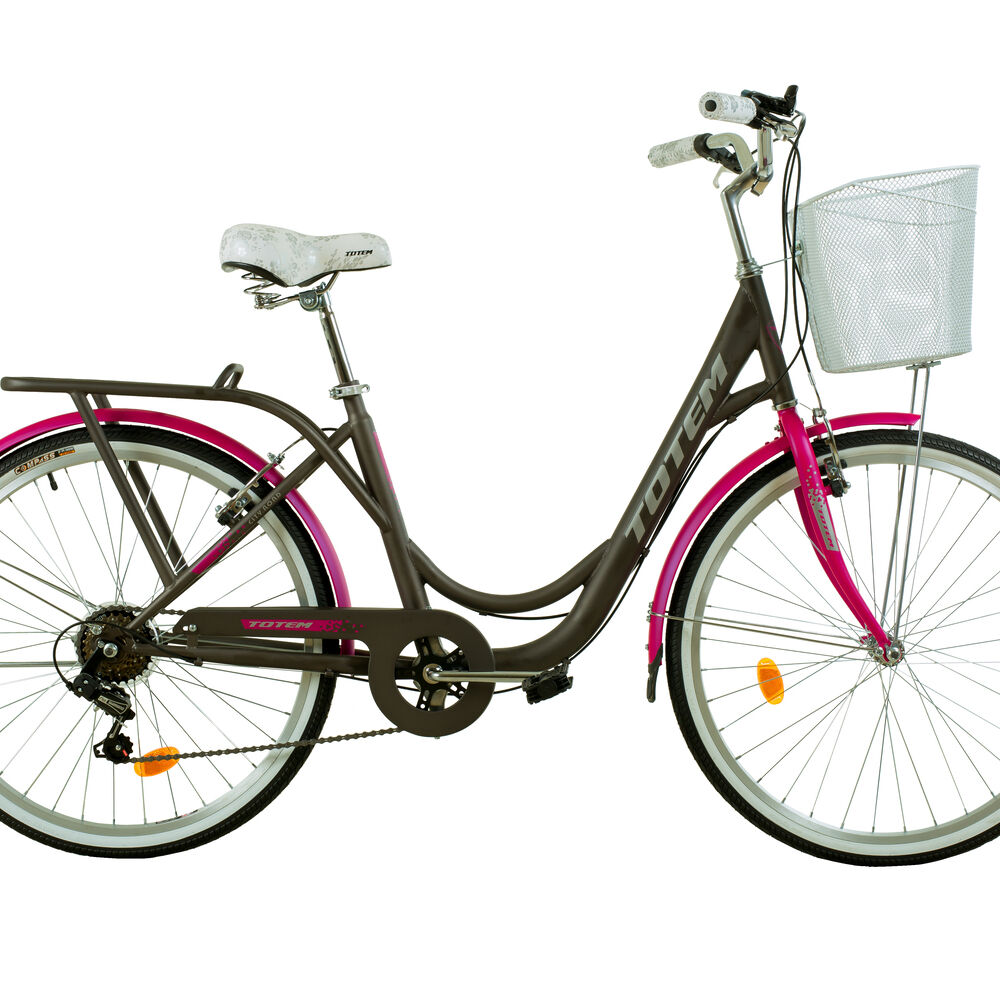 Bicicleta Totem City Dama Aro 26 Gris Con Fucsia image number 1.0