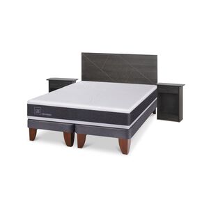 Cama Europea Cic Ortopedic / King / Base Dividida + Set De Maderas