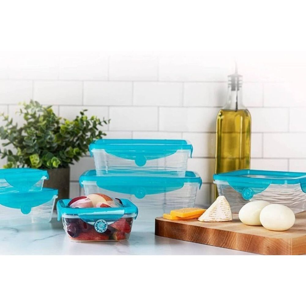 Taper Hermético Pack 6 Tupper Silicona Flexible Celeste image number 5.0