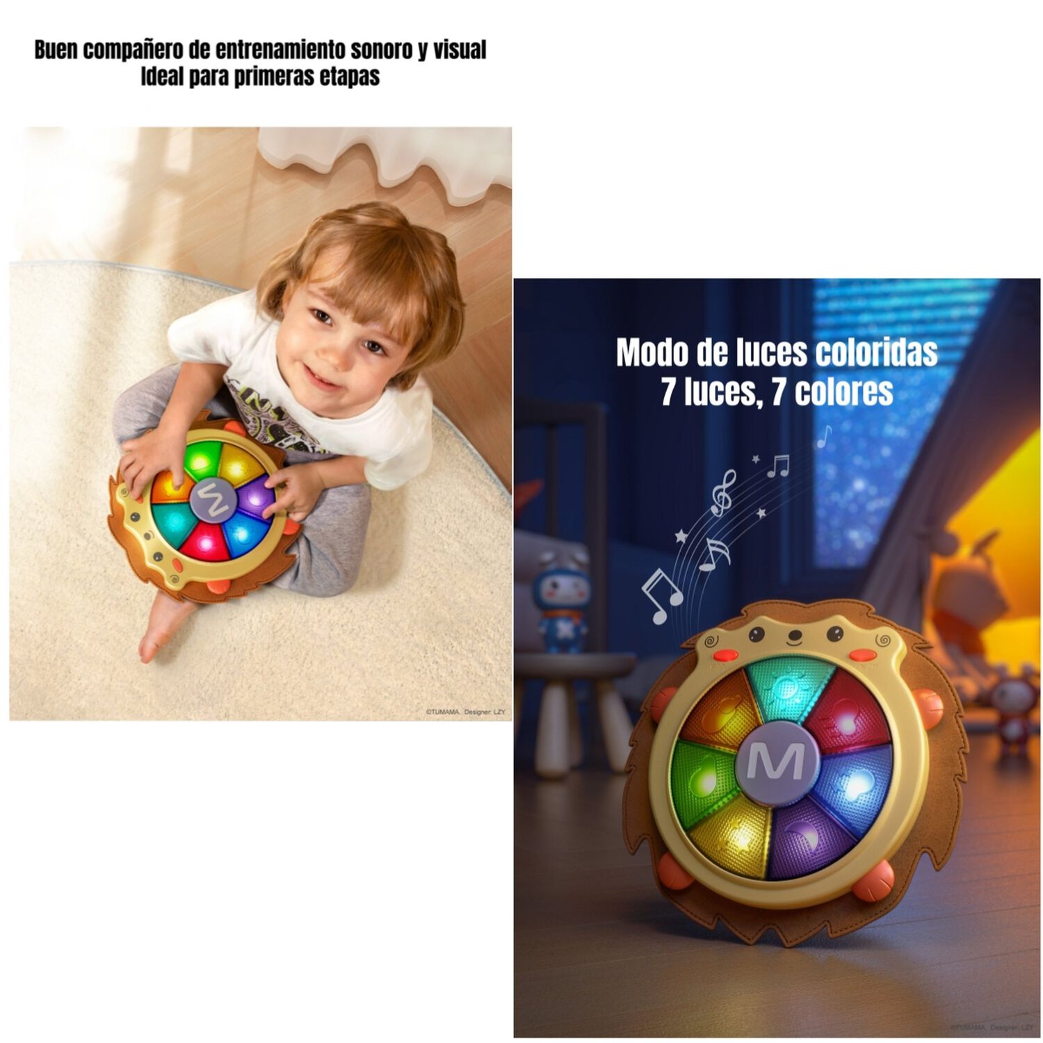 Juguete Sensorial Musical Con Luces 0-6 A&ntilde;os Tm139 Lubabycas image number 3.0