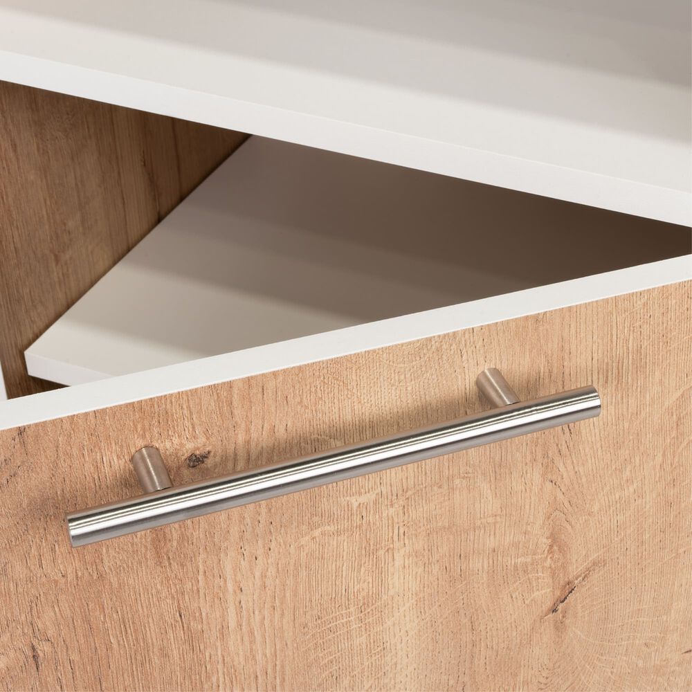 Escritorio En L Esquinero 72,5x130x120 Caf&eacute; Claro Y Blanco image number 6.0