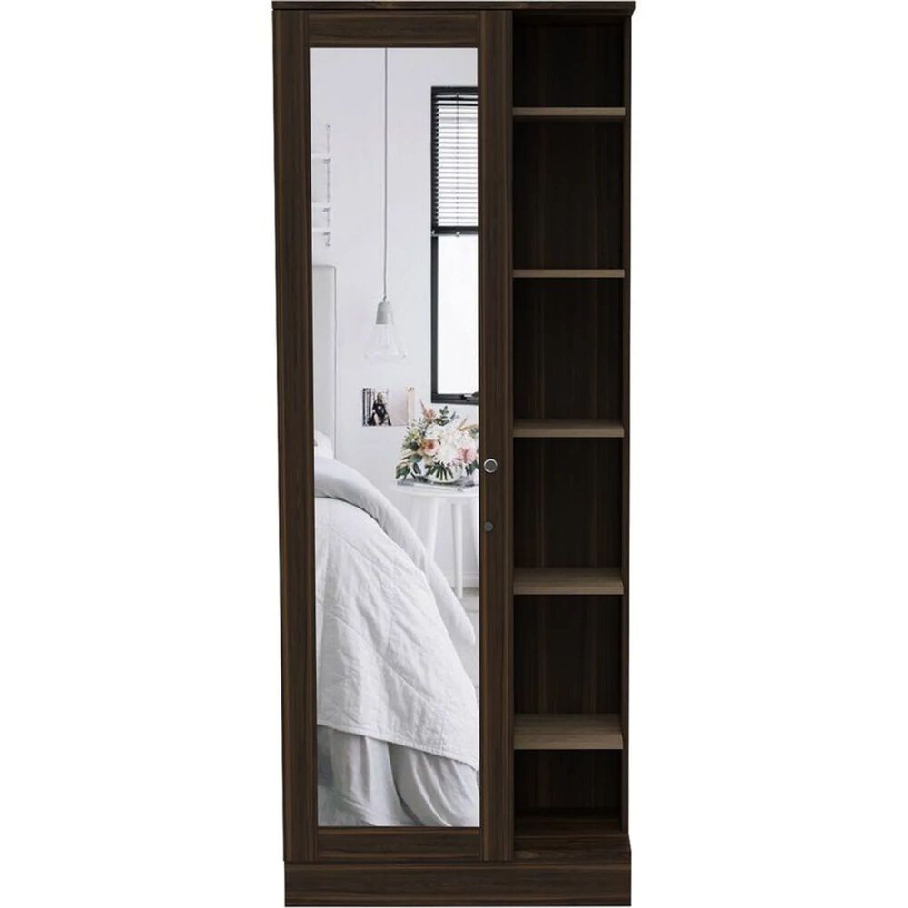 Closet 1 Puerta Con Espejo Cuerpo Completo 180,7x70x40,3 Cm Café image number 3.0
