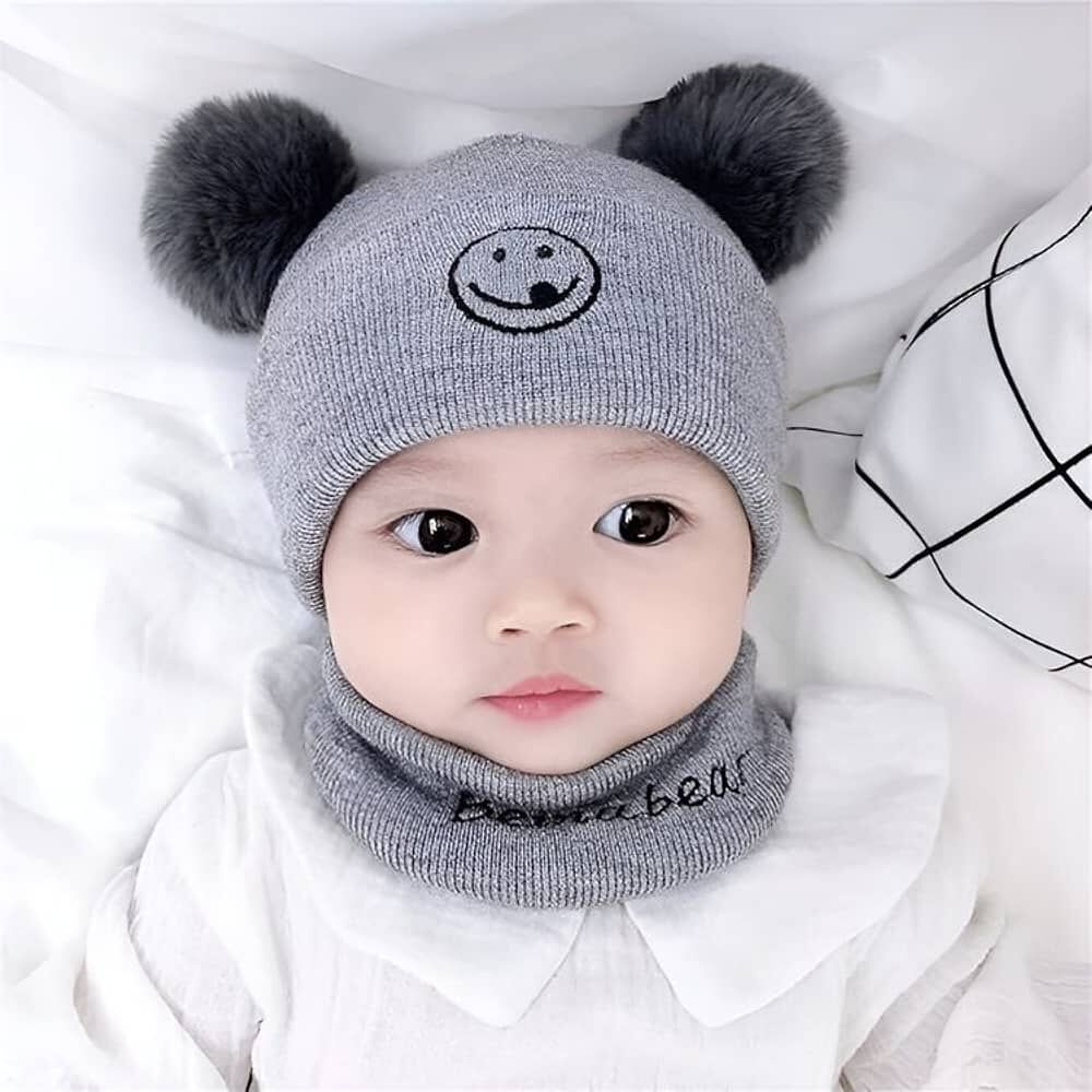 Gorro Con Cuello Para Beb&eacute; Orejitas Oso Para Invierno image number 2.0