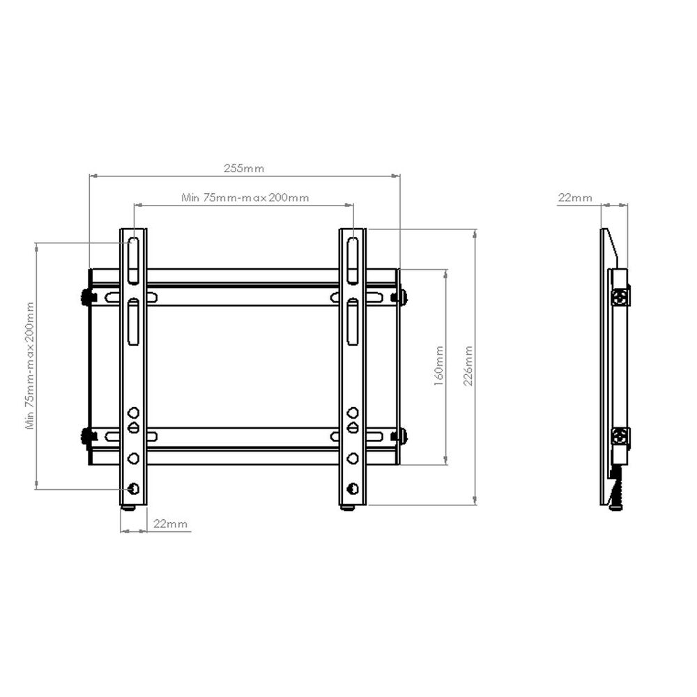 Soporte Tv Fijo Ultra Delgado 23" A 42" - Ft-021 Forte image number 2.0