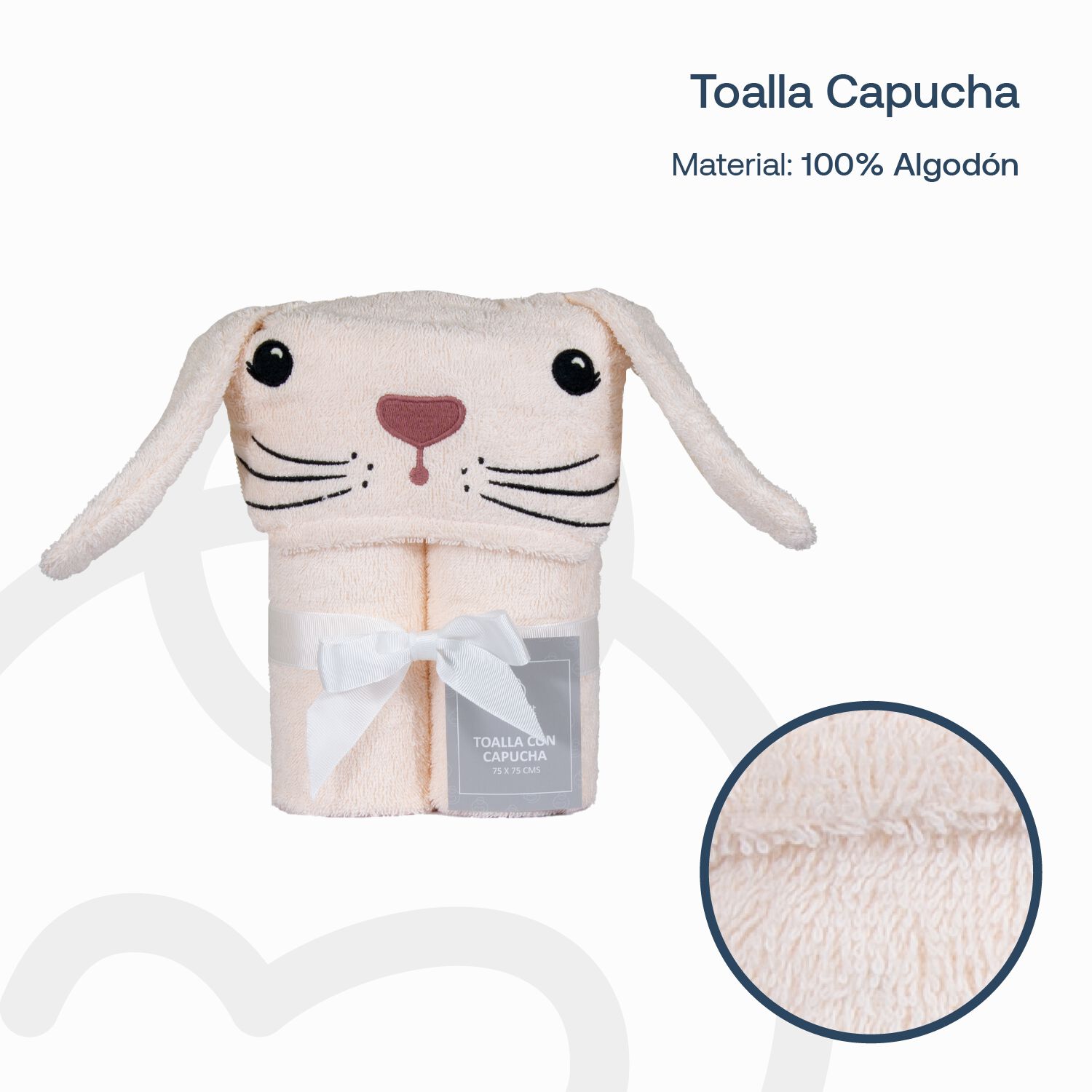 Toalla Capucha Conejo Bebesit image number 4.0