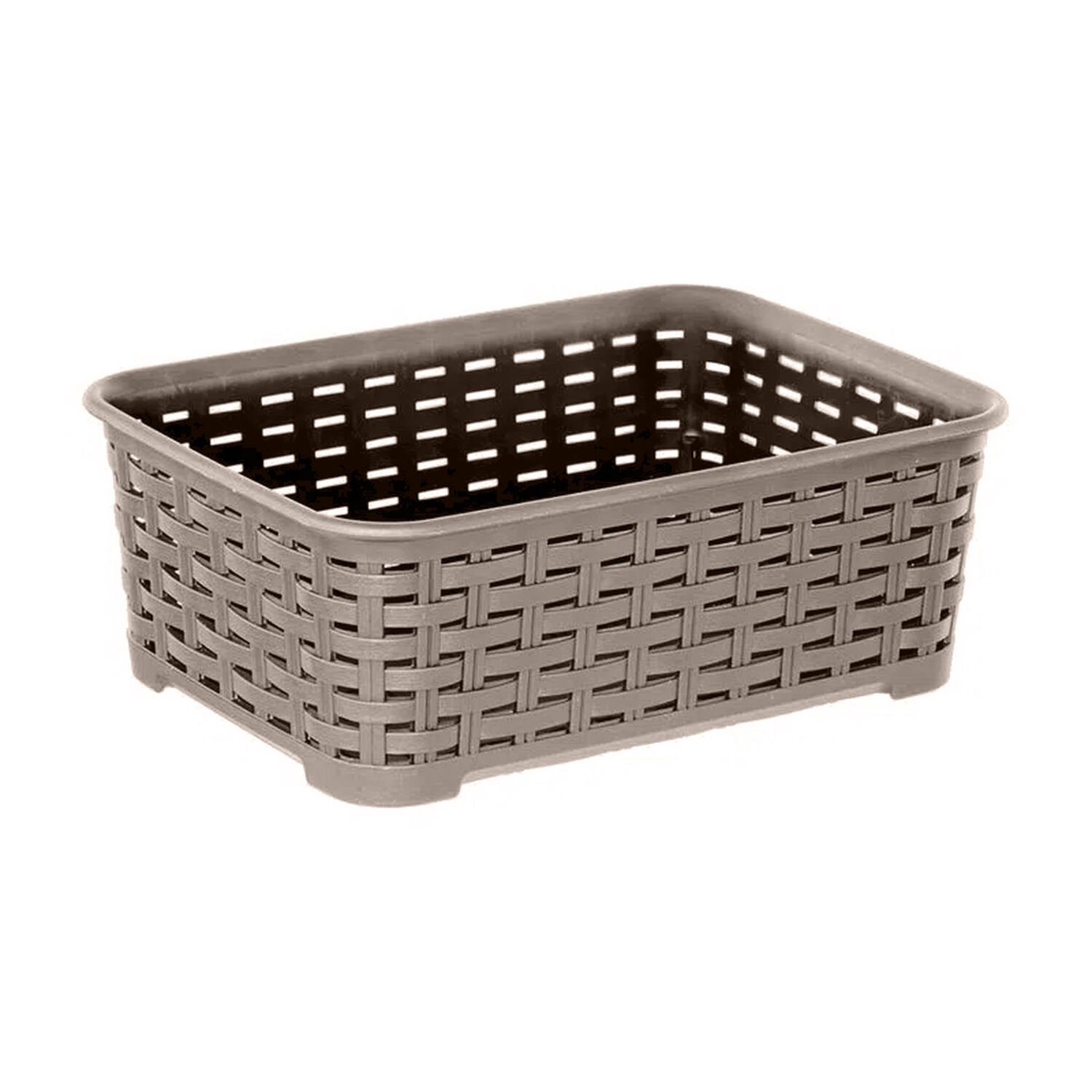 Canastilla Canasta Organizadora Multiusos Estilo Rattan 1.4 Litros Marca Reyplast Color Taupe image number 3.0