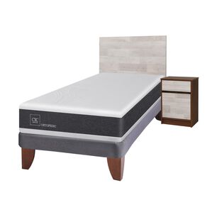 Cama Europea Cic New Ortopedic / 1.5 Plazas / Base Normal + Set de Maderas Legno