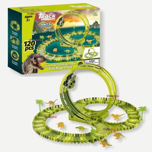 Pista Carreras De Auto Juguete Flexible Dinosaurio 120 Piezas Ni&ntilde;os