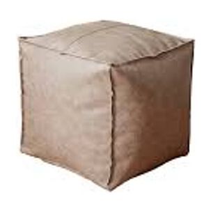 Set De 2 Pouf De Ecocuero Cuadrado 45x45cm