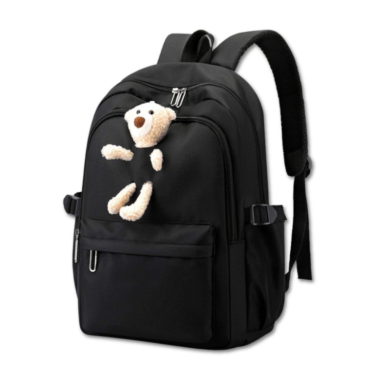 Mochila Escolar Juvenil 46cm Ni&ntilde;as Estilo Kawaii Cute Teddy Black image number 0.0