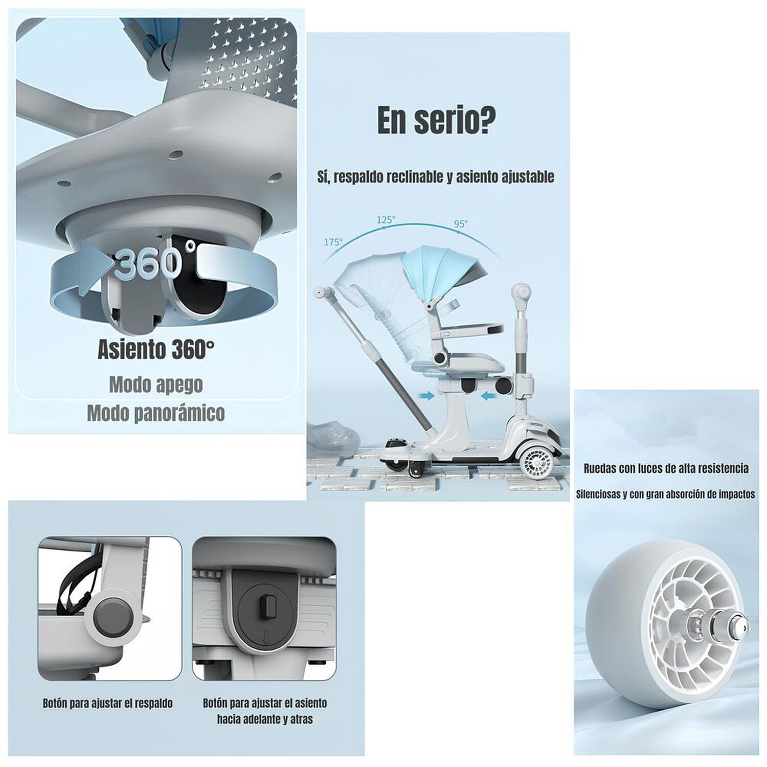 Triciclo Scooter 2 En 1 Lubabycas Rosado Lubabycas image number 1.0