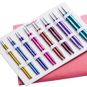 Palillos Intercambiables Knitpro Zing Delux 8 Par + 4 Cables