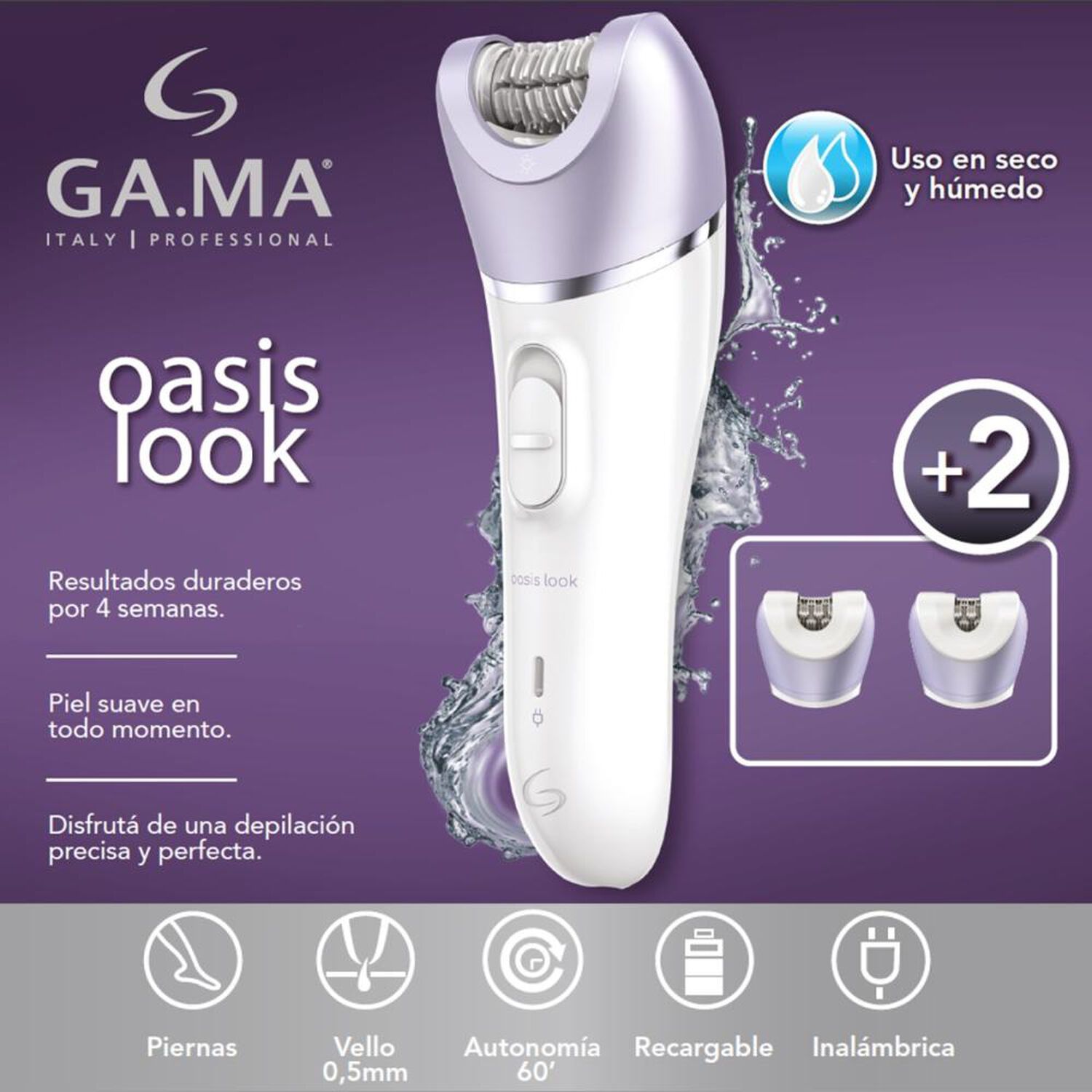 Depiladora Gama Oasis Look image number 2.0